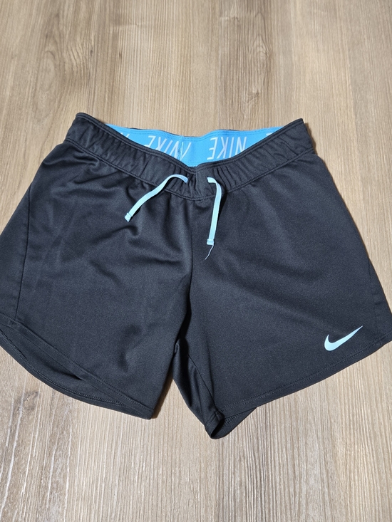 Nike Pants - Nike Women’s Black Athletic Shorts with Bright Baby Blue Accents